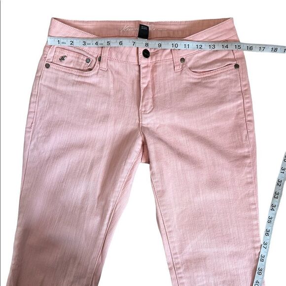 KENNETH COLE Pink Stretch Straight Leg Mid Rise Denim Jean 26 - Picture 6 of 10